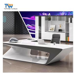 Bằng Gỗ Bóng L Hình Dạng Nhà Thông Minh Phong Cách Bắc Âu Màu Hồng Và Màu Trắng Hiện Đại Giám đốc Điều Hành Giám đốc Điều Hành Máy Tính Đầy Đủ Bàn Văn Phòng - Product Image 5