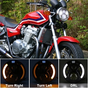 OVOVS Phare LED rond de 7 pouces avec clignotant pour moto <span class=keywords><strong>Honda</strong></span> - Product Image 2