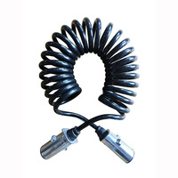 Câble à sept brins à bonne étanchéité, câble pour remorque de camion, câble spiralé télescopique, câble spiralé ABS EBS, connecteur 7 broches