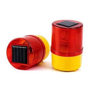 Luce di Segnalazione Solare Modello 01 per Gru a Torre, Barriera Stradale, Luce Lampeggiante di Sicurezza Notturna per Cantieri - Product Image 1