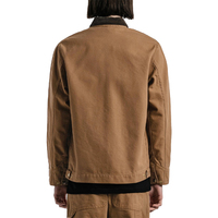 Veste décontractée en toile robuste travail blanc chasse courte duvet de canard toile velours côtelé cou hommes veste de travail pour hommes