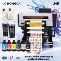 HONGCAI Printer Label Kristal UV Hot Foil Stamping UV DTF Stiker Transfer Kristal Logo Printhead XP600