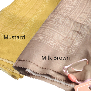 Écharpe Hijab en coton à manches courtes Mono Cempaka Series pour adultes Impression numérique élégante Femmes musulmanes Respirant 10 - Product Image 2