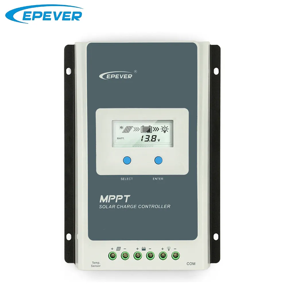 Epever EPsolar MPPT 10A 20A 30A 40A 12V/24V Auto Controlador de Carga Solar para o Sistema de Painel Solar regulador Tracer2210AN