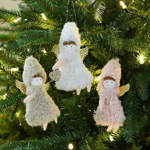 Decorazione Natalizia Creativa: Bambola Angelo Bianco in Peluche, Ornamento Carino da Appendere all'<span class=keywords><strong>Albero</strong></span> <span class=keywords><strong>di</strong></span> <span class=keywords><strong>Natale</strong></span> - Product Image 2