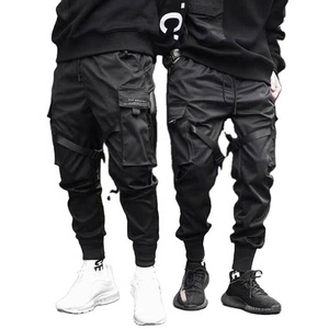 Hot Ribbons <strong>Harem</strong> Joggers Men Cargo Streetwear Hip Hop Casual Pockets Track Pants Male Harajuku Fashion <strong>Trousers</strong> - Product Image 2