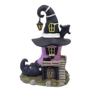 Accessorio di Halloween decorazione per la casa all'aperto in resina statua della strega Boot House - Product Image 1