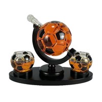 Coffret Cadeau de Vin de Football Écoresponsable Fait Main Premium – Carafe Globe de Football et Verres Assortis – Idéal pour Hommes