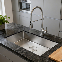 Évier de cuisine coréen fait main en acier inoxydable, à cuve unique, multifonctionnel, personnalisable, moderne, à encastrer sous plan, insonorisant