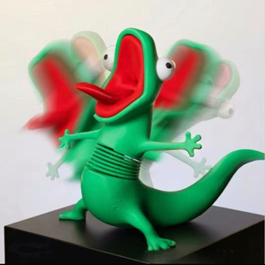 Divertido Lizardo Gritón de Juguete Antiestrés, Gecko Articulado Impreso en 3D, Adorno Ondulante, Compañero de Escritorio Cinético Peculiar y Regalo Broma - Product Image 1