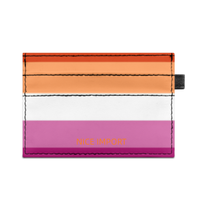 Porte-cartes double face imprimé arc-en-ciel super fin en cuir PU pour hommes et femmes (lesbiennes)