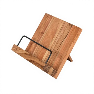 Handmade Wooden Vintage Adjustable Folding Cookbook Holder Kitchen Counter High Quality <b>Tablet</b> <b>Stand</b> for Restaurants Hotels - Product Image 1