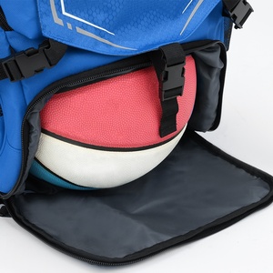 <span class=keywords><strong>Sac</strong></span> à <span class=keywords><strong>dos</strong></span> de sport en polyester bleu roi personnalisé avec logo d'équipe et motif lettres pour basketball, football et volleyball - Product Image 4