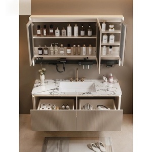 Unità <span class=keywords><strong>bagno</strong></span> di lusso bianco da 72 pollici <span class=keywords><strong>bagno</strong></span> vanità appesa unità di vanità in pietra con piano in marmo - Product Image 5