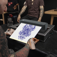 Printer Termal Mini Portabel Aiyin A40s Nirkabel Pembuat Stencil Tato Nirkabel