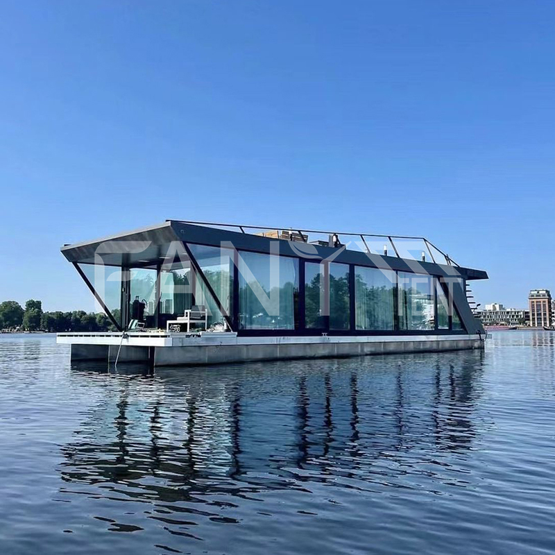 Yüzen tatil otel canlı su yüzen konut eğlence yüzen evler mobil su ev trailerable houseboats