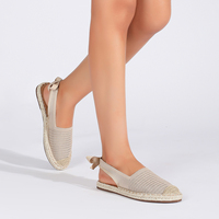 Nouveau été Style coréen chanvre corde chaussures plat Ca femmes confortable respirant dames Espadrilles chaussures PU tissu extensible