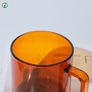 Cangkir kaca kristal pelangi tahan panas, Mug kopi kaca bening untuk air susu teh kustom Mug kaca borosilikat - Product Image 3