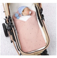 Nouveau-né bébé tricot couleur unie dentelle couverture luxe bio doux coton chaud confortable câlin poussette berceau couverture pour nouveau-né