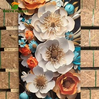 Lámina de PVC con Diseño de Mármol UV, OEM ODM, Diseño Personalizado, 3D en Relieve, Floral, Impermeable, Ignífuga, Insonorizante, Decorativa para Paredes, Escaleras y Baños