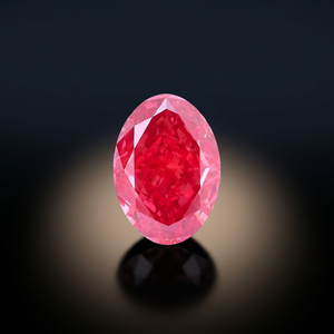 Diamant rouge fantaisie ovale cultivé en laboratoire, pierre brute certifiée IGI, 9,02 carats, CRAFTED CARBON CC-8045 pour la fabrication de bijoux - Product Image 3