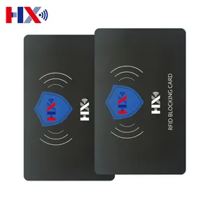 Amostra grátis Personalizado Impresso RFID Bloqueio Cartão PVC 13.56mhz NFC Contactless Credit Card Blocker