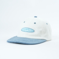 Casquettes Snapback non structurées en velours côtelé de haute qualité à 6 panneaux, logo brodé personnalisé, vente en gros, chapeau bicolore crème et blanc
