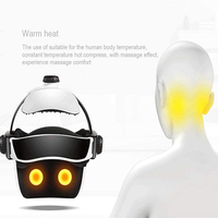 Kabelloser USB-Aufladbarer Beheizter Kopfmassage-Helm Elektrische Druckakupunktur Professionelle Einstellbare Digitale Vibrationskappe