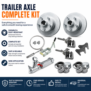 Kit de Freno de Disco Mecánico Galvanizado de 10 Pulgadas con 5 Pernos y Acoplamiento para <span class=keywords><strong>Remolque</strong></span> de Barco/Caravana, 2000 kg, Juego Completo de Frenos Marinos - Product Image 1