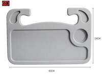 Table de volant multifonctionnelle en cuir véritable antidérapante pour voiture, support pour ordinateur portable, porte-boissons et station d'écriture – Meilleure vente