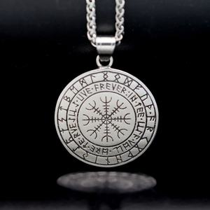 Collier pendentif personnalisé en acier titane pour homme, style Viking vintage, pendentif mythique nordique Viking - Product Image 4