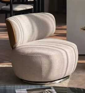 Sillón Individual Giratorio Moderno de Tela para Sala de Estar Pequeña, Balcón, Hotel y Muebles para el Hogar - Product Image 3