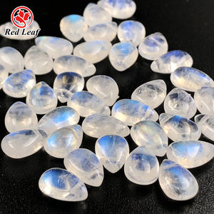 Redleaf 보석의 핫 세일 스리랑카 블루 월장석 비즈 천연 패싯 크리스탈 스톤 느슨한 레인보우 월장석 카보 숑 패싯 - Product Image 3