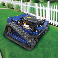 Robot tondeuse agricole/forestière à chenilles, à essence, télécommandé, à braquage zéro, sans fil, autopropulsé, pour bricolage
