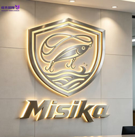 Lettres 3D en acier inoxydable personnalisées rétroéclairées par LED, logo mural d'entreprise éclairé par halo inversé, signalétique commerciale de bureau IP65