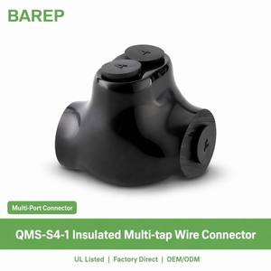 Conector Multi-Tap BAREP QMS-S4-1 con Certificación UL y <span class=keywords><strong>CSA</strong></span>, 4-14 AWG Cu/<span class=keywords><strong>Al</strong></span>, 600V, PVC Negro, Cableado de Panel de Doble Cara - Product Image 3