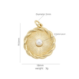 Ciondoli a Moneta in Madreperla Stile Retrò per Collane, Accessori Fai da Te, Ciondoli a Forma di Occhio di Allah, <span class=keywords><strong>Sole</strong></span>, Luna, Cuore - Product Image 5