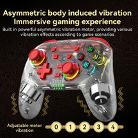 Manette de Jeu Transparente Sans Fil à 6 Axes, Double Vibration, Joypad pour Console de Jeu PS4 et PS3