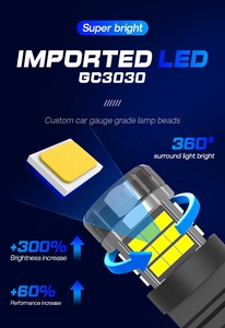 Chống nhấp nháy SC01 SC02 <span class=keywords><strong>60W</strong></span> 6500K <span class=keywords><strong>T10</strong></span> 168 W5W 194 bóng đèn <span class=keywords><strong>LED</strong></span> 3157 1157 7443 T20 440A 7440na W21W wy21w 992 CANBUS lỗi miễn phí - Product Image 4