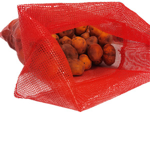 pp tubular mesh <b>bag</b> breathable customizable 10kg 20kg red onion sack mesh <b>net</b> <b>bag</b> with drawstring - Product Image 3