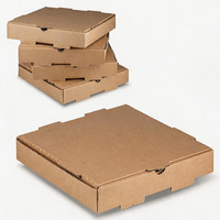 Luxe minimalistische esthetische pizzadozen op maat bedrukt bruine golfkartonnen verzenddoos voor boetiekwinkel