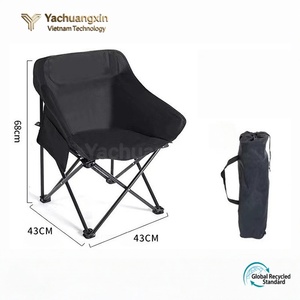 Chaise de camping pliable, portable, avec cadre en aluminium, tissu Oxford, design minimaliste, style décontracté, pour usage en extérieur et dans le jardin - Product Image 4