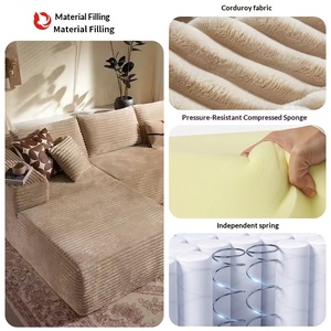 Divano a Compressione Monopezzo in Spugna Senza Telaio, Modulo Poltrona Divano a L Sottovuoto, Moderno e Semplice, per <span class=keywords><strong>Soggiorno</strong></span> - Product Image 2