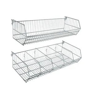 High Quality Gondola Shelving Parts Wire Basket For Supermarket Shelves