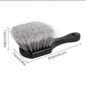 Brosse de nettoyage de roues en plastique à manche court pour accessoires automobiles, dépoussiéreur de jantes pour véhicules, outils d'entretien et de nettoyage - Product Image 3