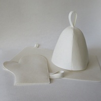 Ensemble de chapeaux de sauna en laine, protège les cheveux des dommages causés par la chaleur, confortables, doux et adaptés pour une utilisation en SPA et en hôtel