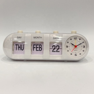 Chất Lượng Cao Thiết Kế Mới Đơn Giản Hiện Đại Độc Đáo Retro Ngắn Gọn Đơn Giản Cube Đẹp Bàn Tường Tự Động Lật Đồng Hồ Giá Bán Buôn - Product Image 2