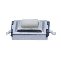 Interrupteur Tactile Momentané BTRE 3*6*2.5mm, Tête en Silicone Rouge/Blanc, 2 Broches, Interrupteur à Bouton Poussoir Tactile SMT 12V 0.5A pour Électronique Intelligente
