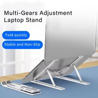 Support d'ordinateur portable en alliage d'aluminium Support d'ordinateur portable à réglage flexible Support d'ordinateur de bureau Support surélevé Dissipation thermique