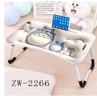 Table pliante compacte 2025 pour ordinateur portable, petite table de lit pour dortoir, table paresseuse, bureau d'ordinateur en MDF avec cadre métallique, directement du fabricant, convient aux ordinateurs portables jusqu'à 17 pouces